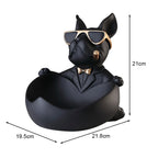 French Bulldog Resin Storage Statue and Coin Bank