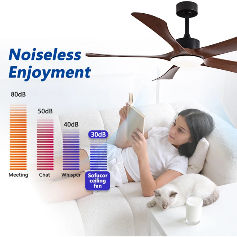 52-Inch Vintage Industrial 5-Blade LED Ceiling Fan Light with Remote Control – photo 3