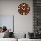 12-Inch Luminous Silent Wooden Wall Clock