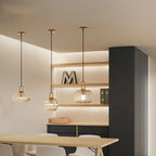 Modern Striped Glass Single Pendant Light