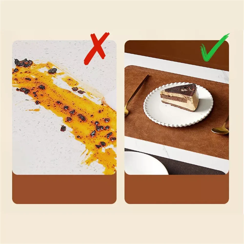 Reversible Waterproof Faux Leather Placemats