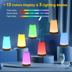 13-Color Rechargeable RGB Bedside Lamp