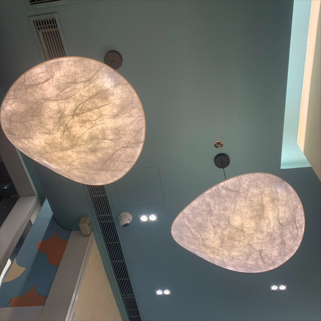 Nordic Silk Shade LED Pendant Light with Remote Control Dimming