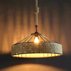 Classic Retro Industrial Hemp Rope Iron Pendant Chandelier Dining Room – photo 4