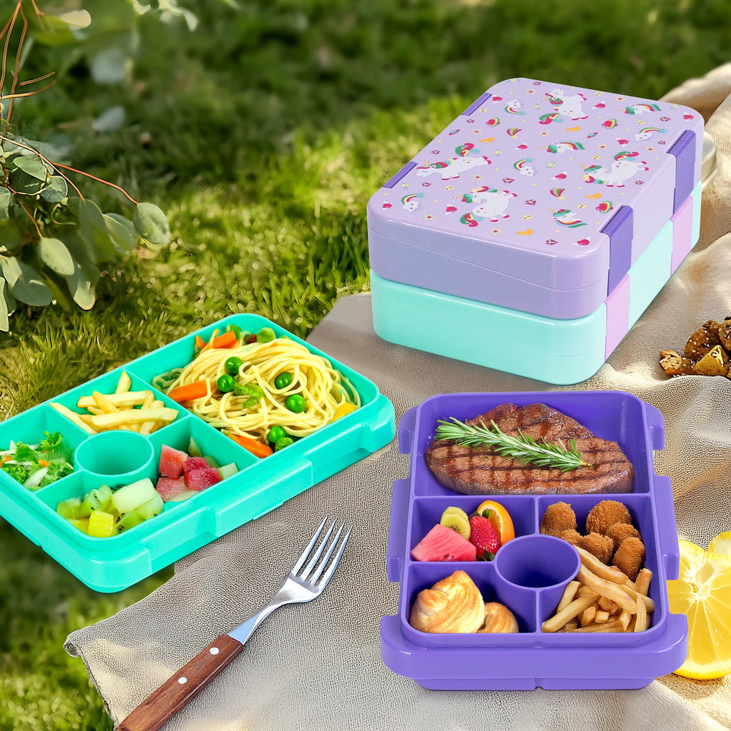 Kids Leak-Proof Microwave-Safe Bento Lunch Box
