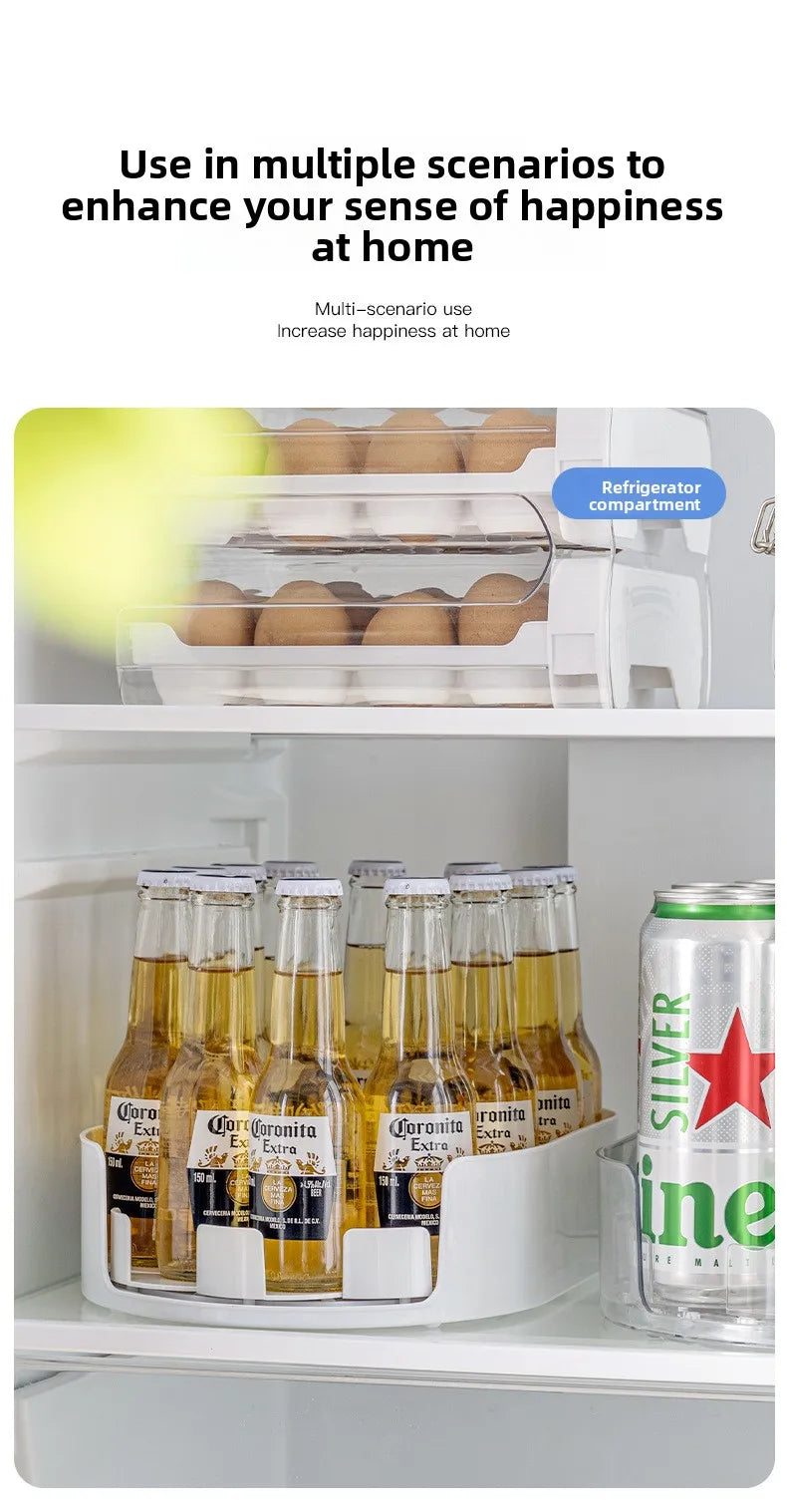 360° Rotating Refrigerator Storage Organizer