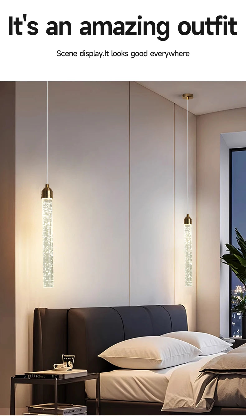 Luxury Crystal Pendant Light with Gold Fixtures 35CM Modern Hanging Lamp – photo 12