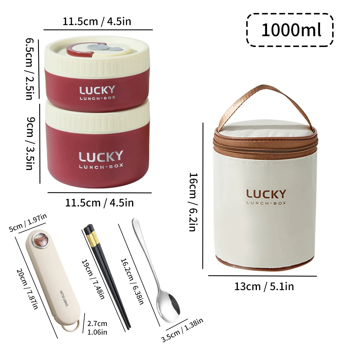 Stackable Stainless Steel Thermal Lunch Box