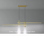 Modern Minimalist Black Gold LED Chandelier Pendant Light Stepless Dimming Remote Control – photo 17