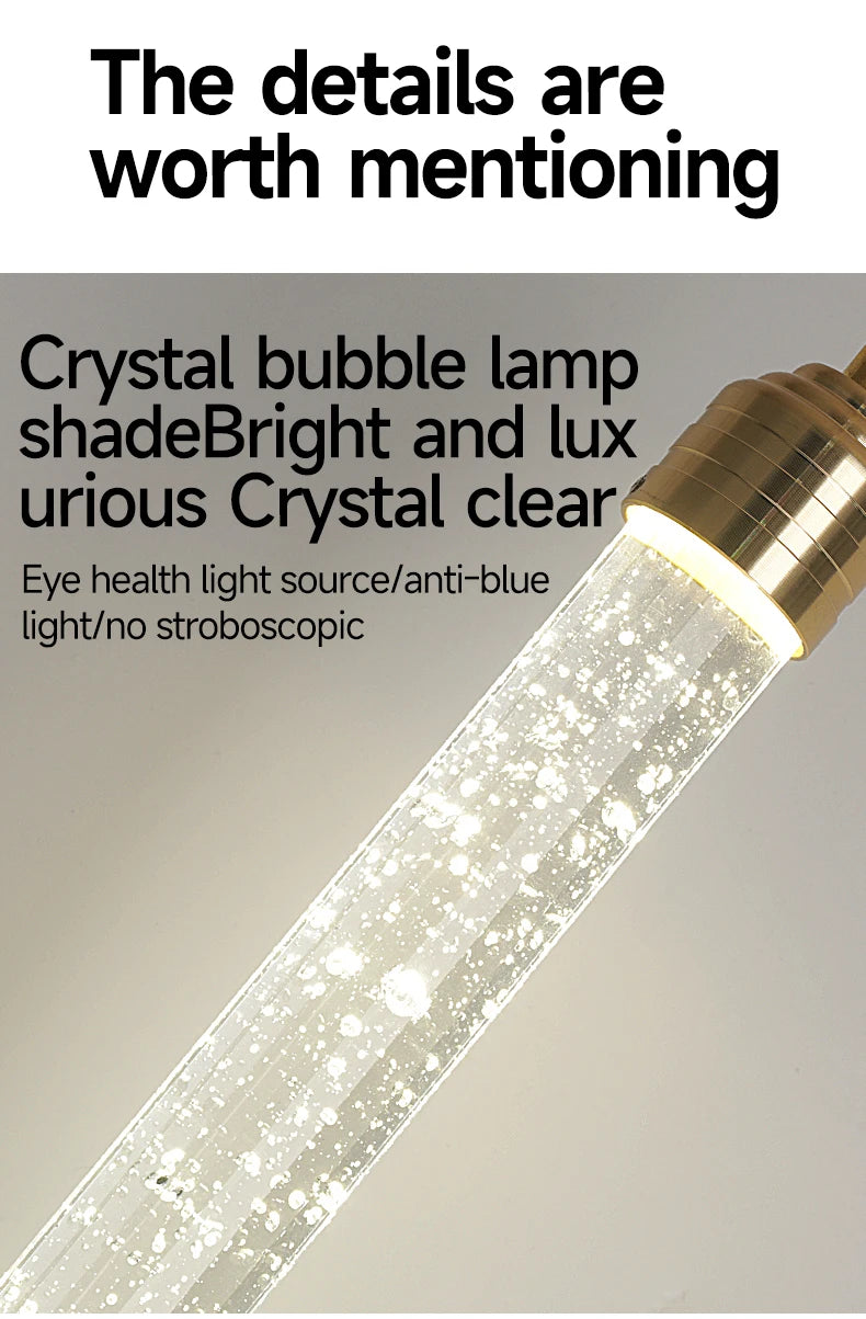 Luxury Crystal Pendant Light with Gold Fixtures 35CM Modern Hanging Lamp – photo 22
