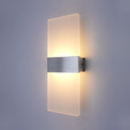 Modern Minimalist Aluminum Acrylic 12W LED Hardwire Wall Light