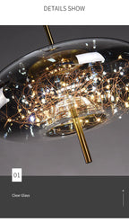 Modern LED Glass Pendant Light Chandelier Bedroom Dining Room – photo 18
