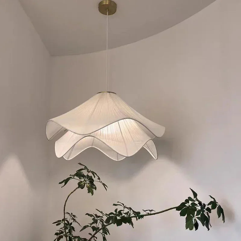 Nordic Wabi Sabi Fabric LED Chandelier Pendant Light Living Room Bedroom – photo 3