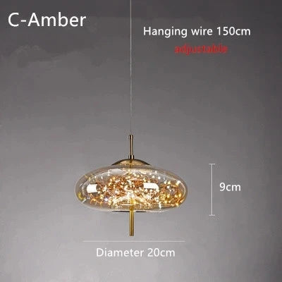 Modern LED Glass Pendant Light Chandelier Bedroom Dining Room – photo 23