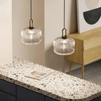Modern Striped Glass Single Pendant Light