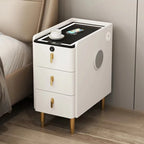 Wireless Charging LED USB Solid Wood Nordic 3 Drawer Nightstand Bedside Table Bedroom – photo 3