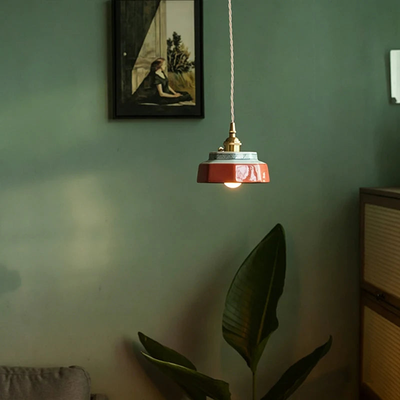 New Chinese Retro Ceramic Pendant Light Japanese Style Tea Room Guesthouse – photo 2