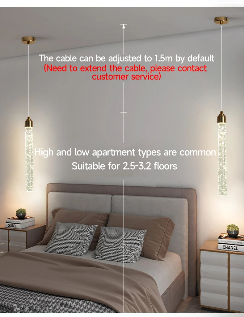 Luxury Crystal Pendant Light with Gold Fixtures 35CM Modern Hanging Lamp – photo 9