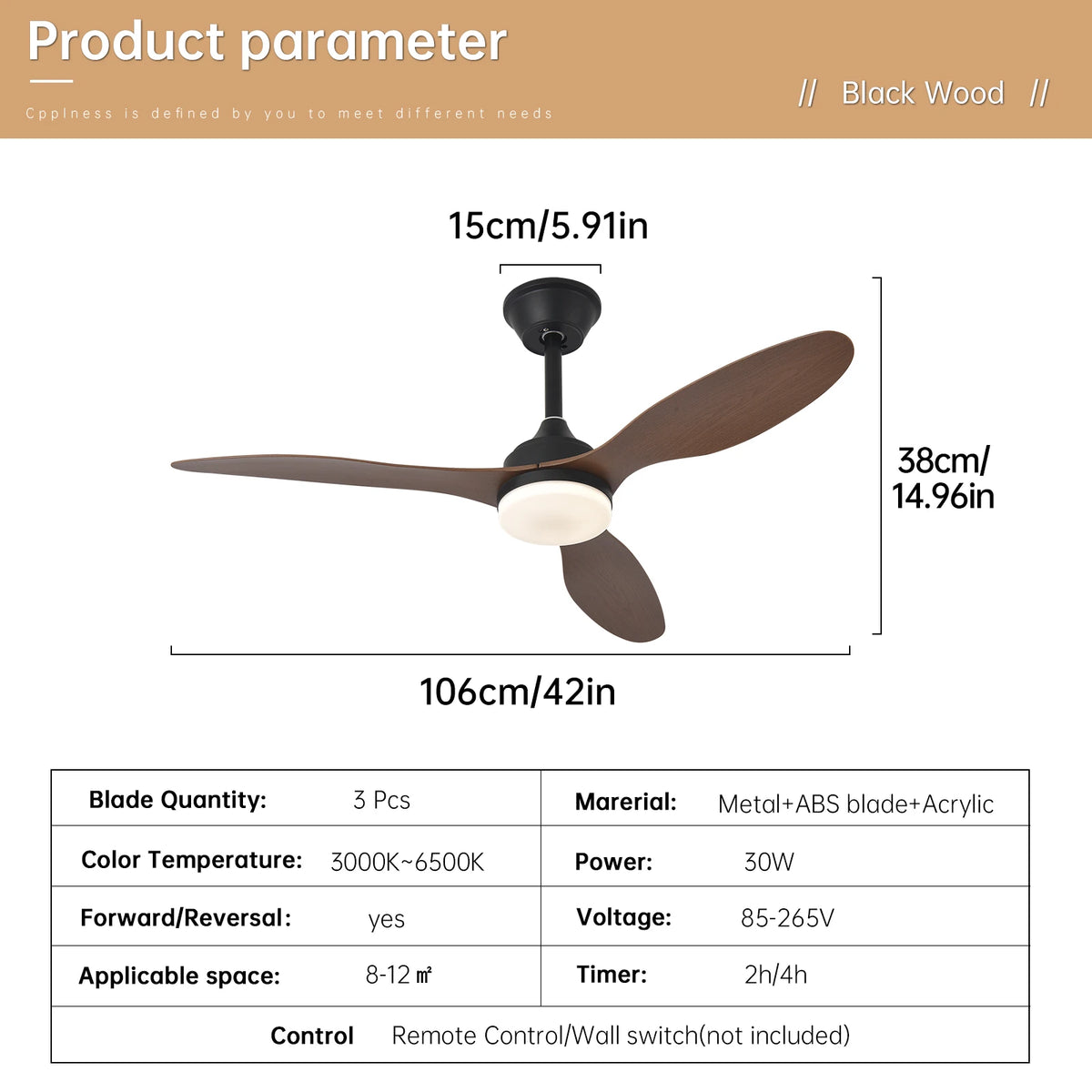 25-Inch 42-Inch 52-Inch Low Profile LED Ceiling Fan Light with Remote Control Indoor Outdoor – photo 30