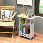 Modern Morocco Wood 1 Drawer Storage Nightstand Side Table Bedroom