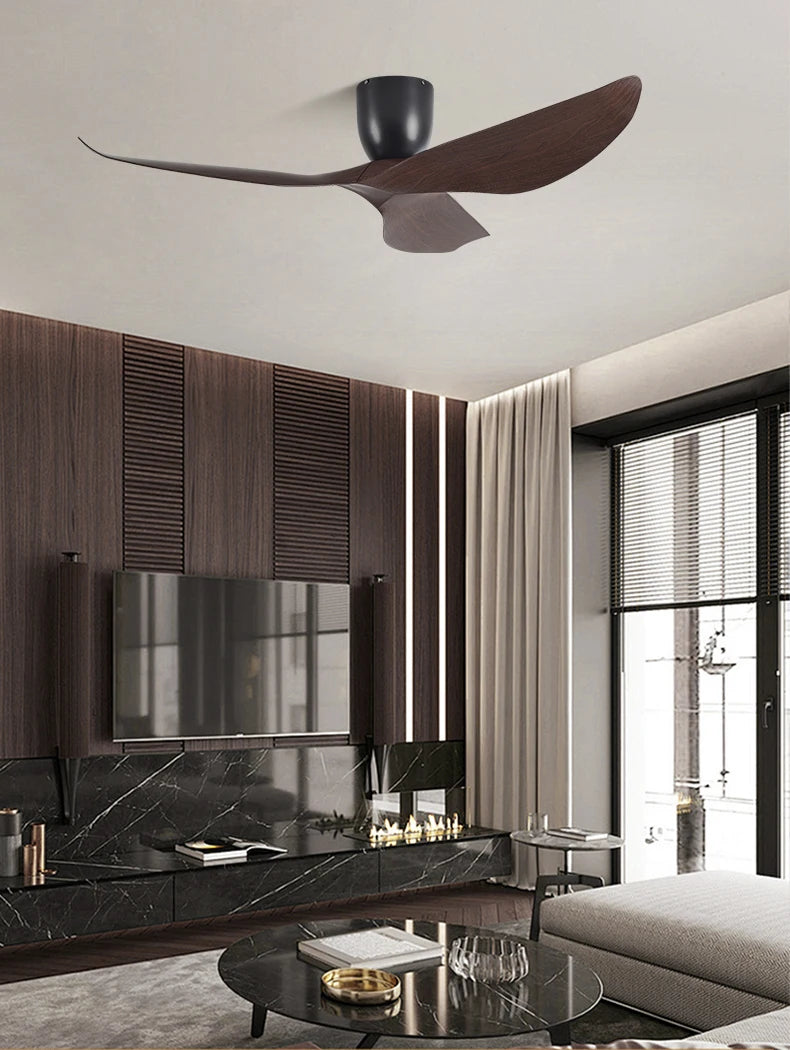 52-Inch 60-Inch Vintage Industrial DC Motor Ceiling Fan with Remote Control
