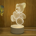 Acrylic Bear USB LED Night Light