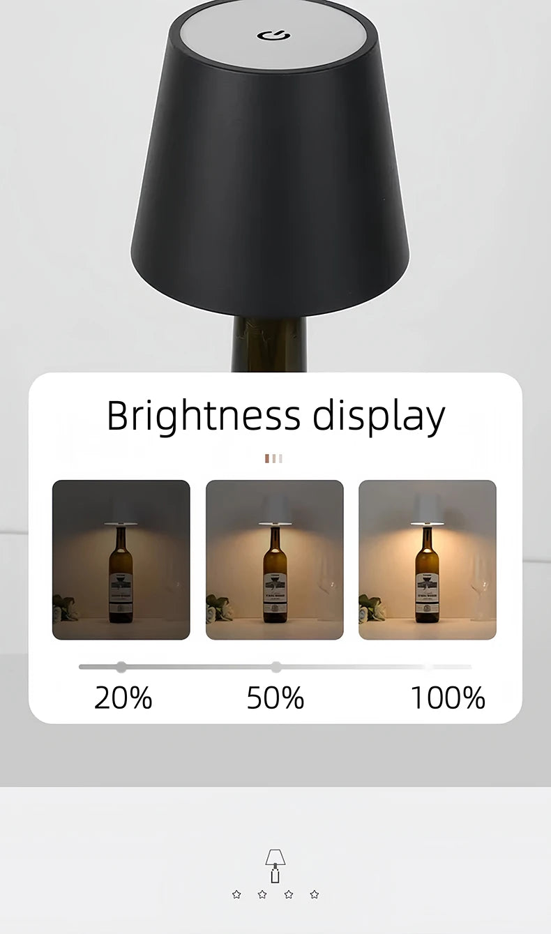 USB Rechargeable Bottle Table Lamp