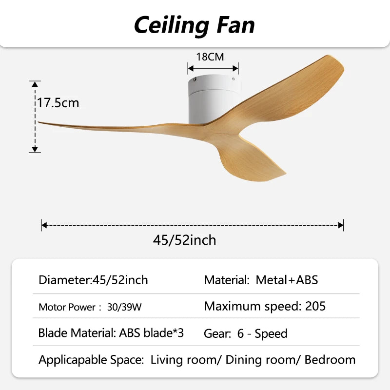 45-Inch 52-Inch Vintage Industrial Retro LED Ceiling Fan Light with Remote Control – photo 21