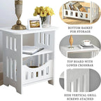 Modern Morocco Wood 1 Drawer Storage Nightstand Side Table Bedroom