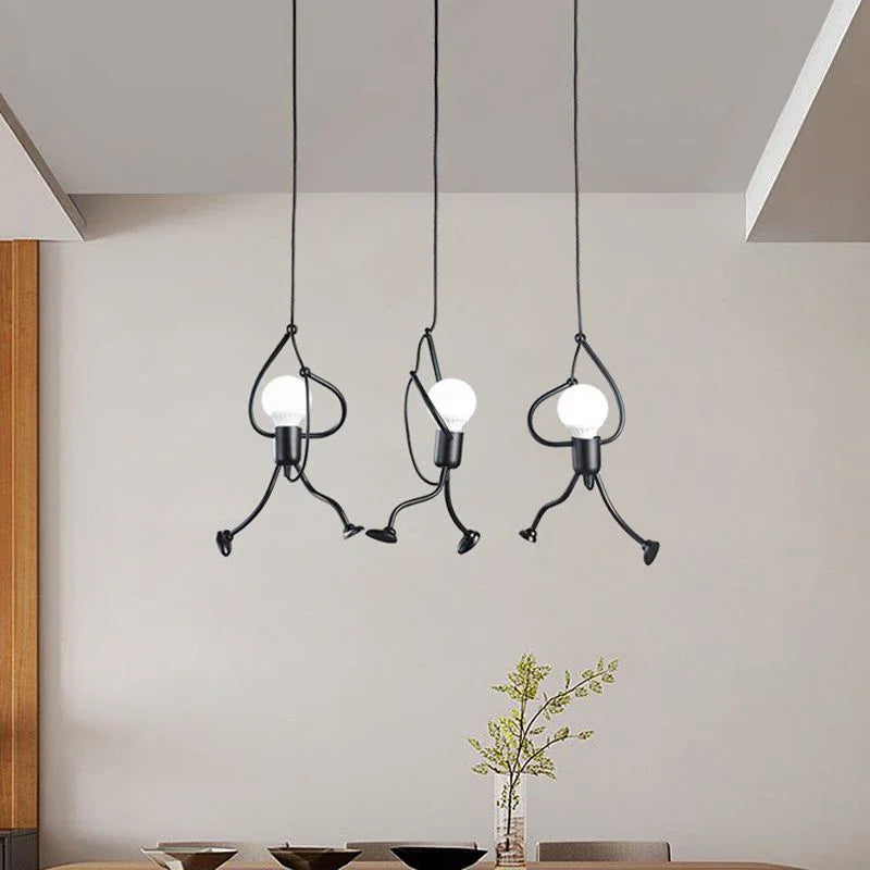 Vintage Iron Little Man LED E27 Pendant Light for Children Bedroom – photo 2
