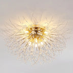Crystal Nordic Dandelion Fireball Shape LED Ceiling Chandelier Light Living Room Bedroom