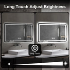 Dimmable Anti Fog Rectangle LED Wall Mounted Vanity Bathroom Mirror – photo 5