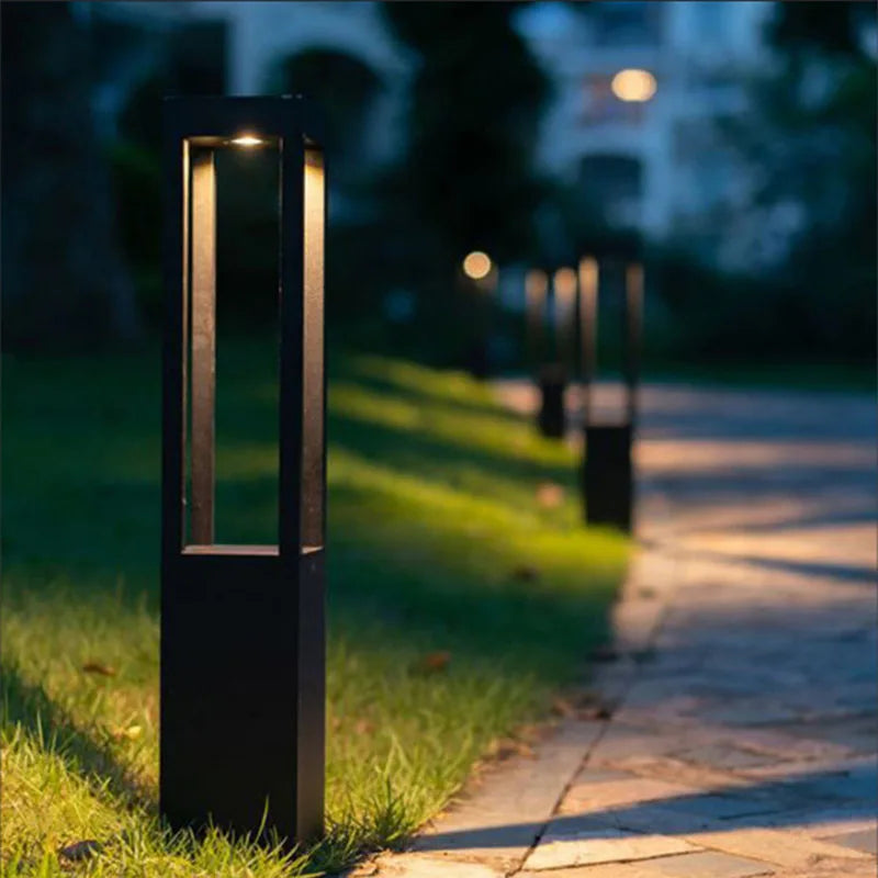 Solar Waterproof Aluminum LED Long Lawn Street Light Garden Courtyard Villa