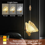 Nordic Butterfly LED Pendant Light Tricolor Golden Silver Hanging Lamp – photo 2