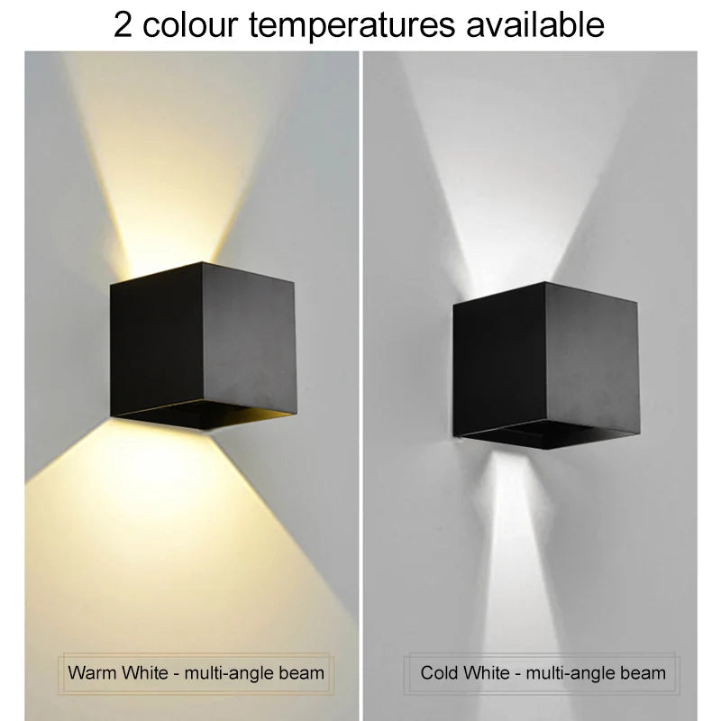 Waterproof 7W Nordic Square LED Wall Light