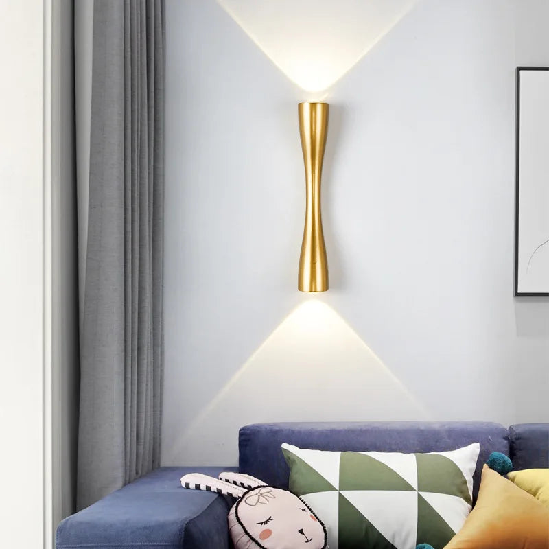 Waterproof IP65 Gold Aluminum LED Wall Light Bedroom Bedside Fixture – photo 3