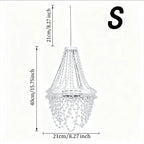 Solar Crystal Waterproof IP44 LED Hanging Chandelier Outdoor Patio Pergola Porch – photo 8