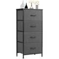 Steel Frame 4 Fabric Drawers Nightstand Wardrobe Closet Storage Cabinet Bedroom