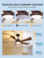52-Inch Vintage Industrial 5-Blade LED Ceiling Fan Light with Remote Control – photo 8