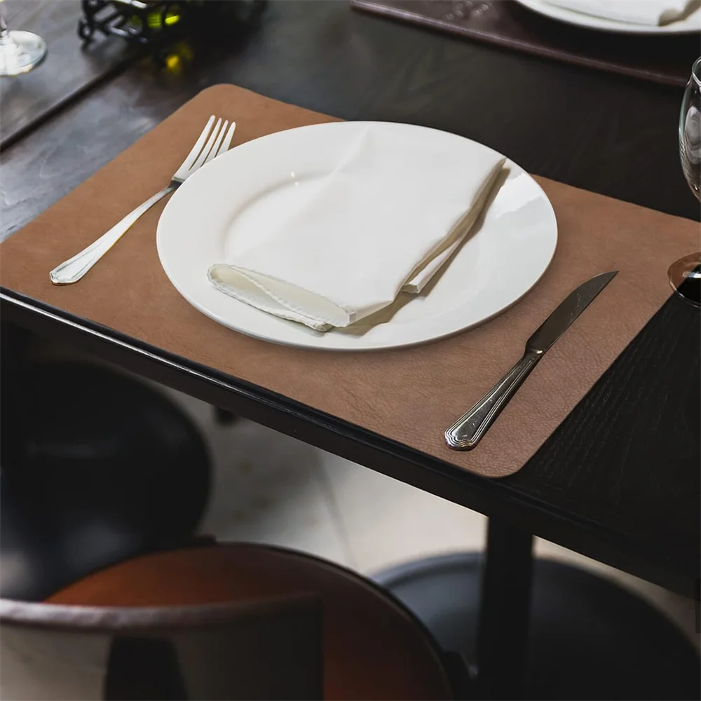 Reversible Waterproof Faux Leather Placemats