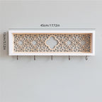 Decorative Wooden Wall Hooks and Storage Shelf