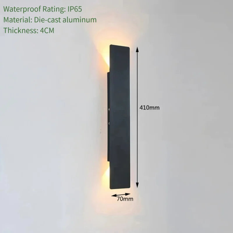 IP65 Waterproof Rectangular Modern Outdoor Wall Light for Courtyards Patios Balconies – photo 10