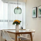 Nordic Striped Green Glass E27 Pendant Light Decorative Dining Room – photo 7