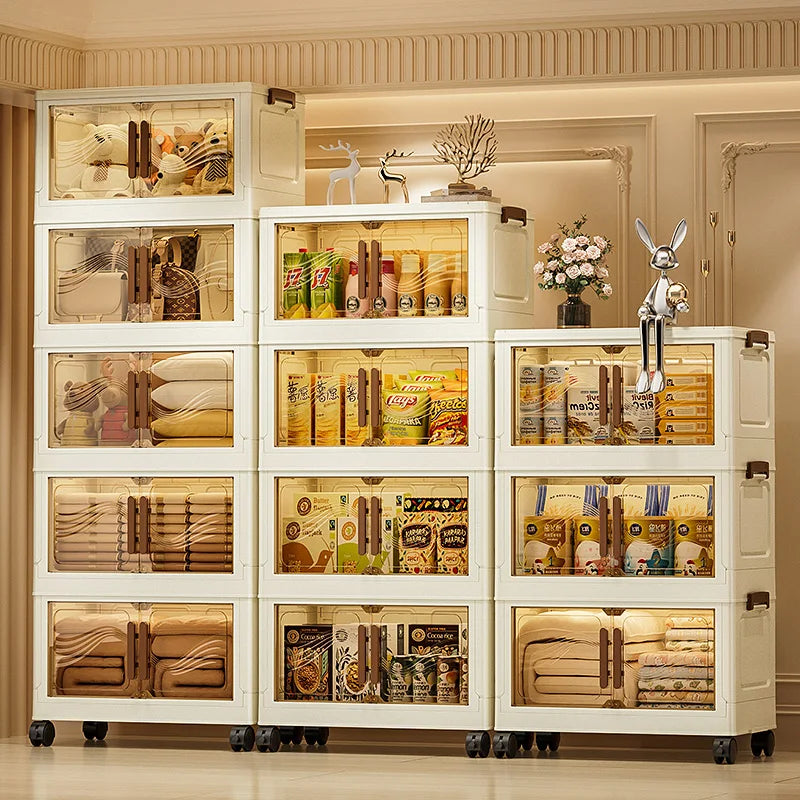 Foldable Stackable Clear-Door Storage Box
