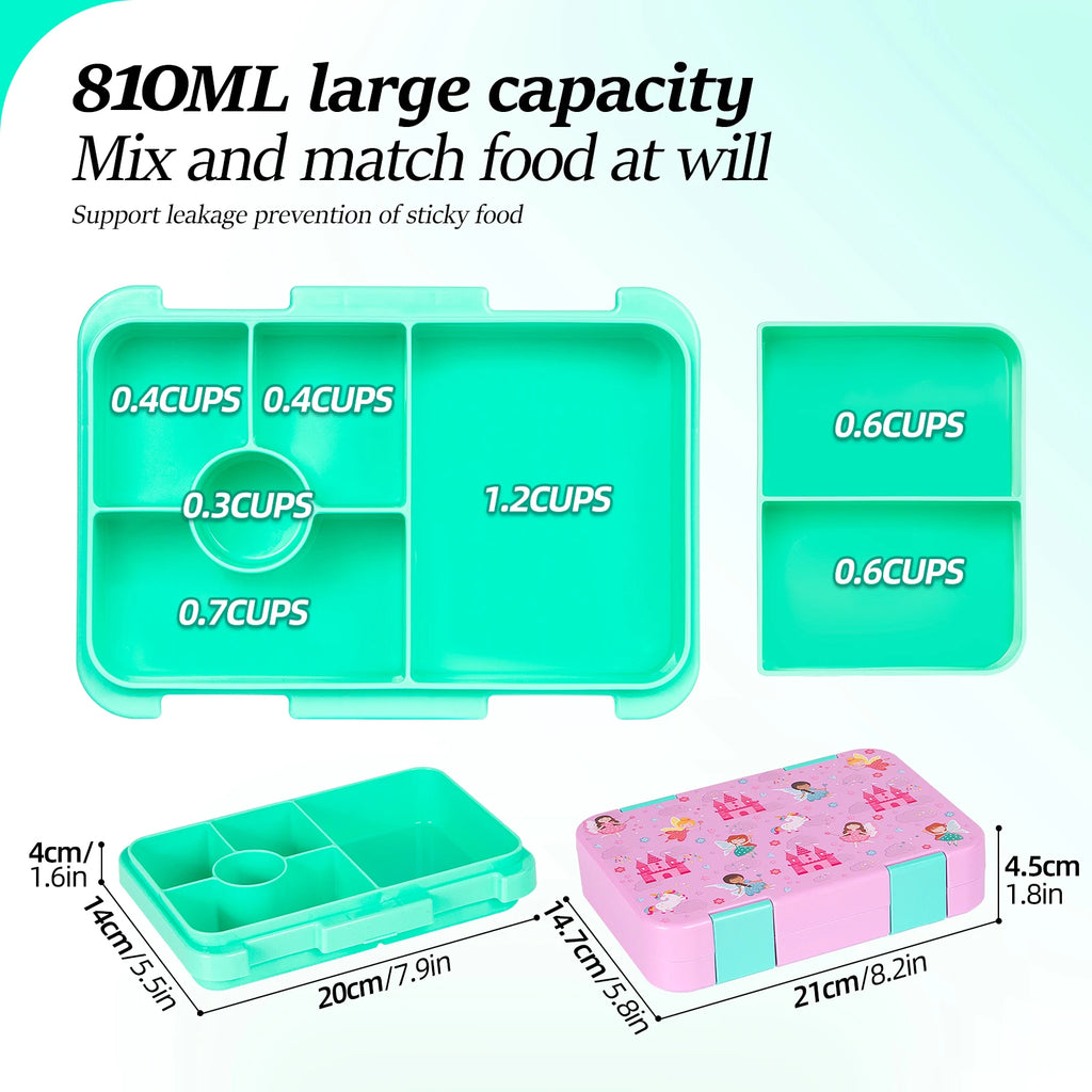 Kids Leak-Proof Microwave-Safe Bento Lunch Box