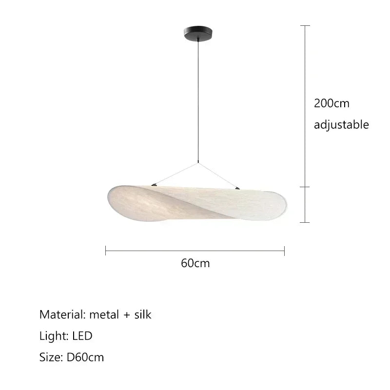Nordic Silk Shade LED Pendant Light with Remote Control Dimming – photo 22