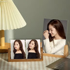 U-Shaped Acrylic and Wood Desktop Photo Frame