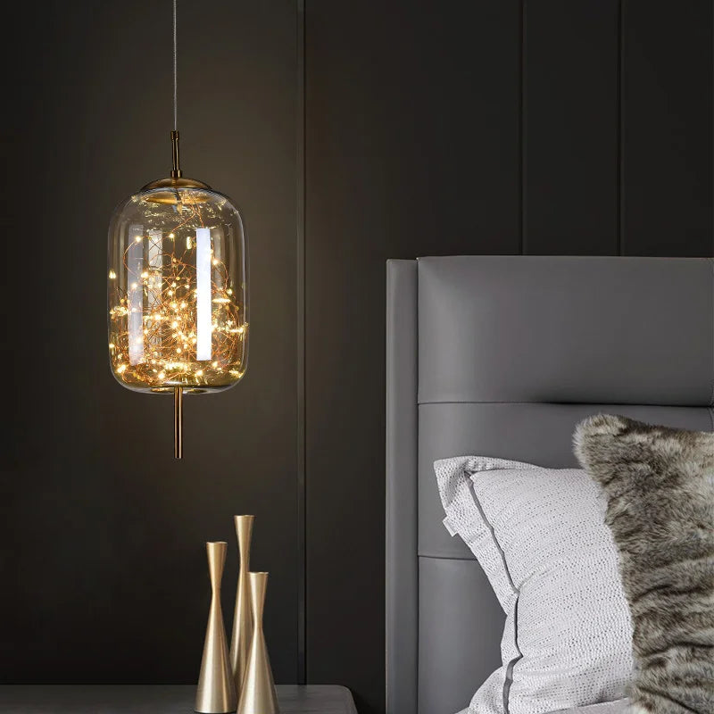 Modern LED Glass Pendant Light Chandelier Bedroom Dining Room – photo 21