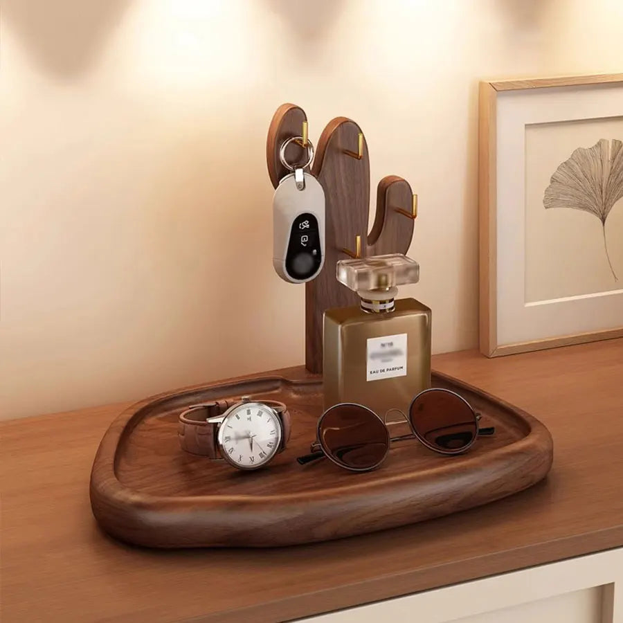 Solid Wood Entryway Key and Accessory Rack