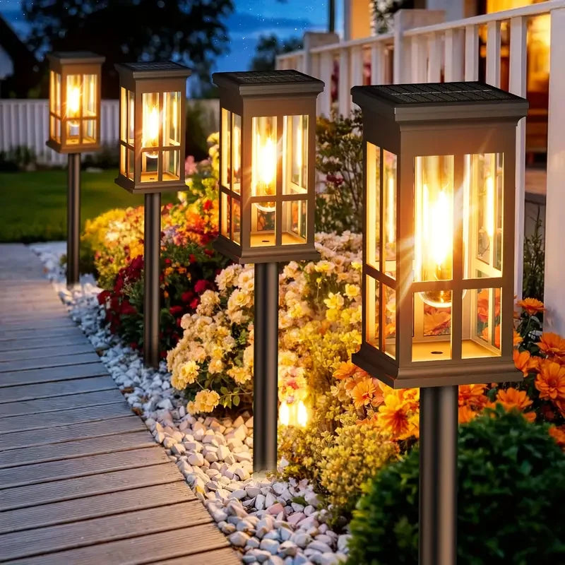 Solar Waterproof LED Pathway Lights Outdoor Yard Garden Walkway Driveway